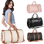 Bolso de mano, equipaje de cabina para guardar trajes y vestidos, de gran capacidad y con las medidas aceptadas por las aerolineas para llevar en el avion sin pagar por facturar maleta . 
