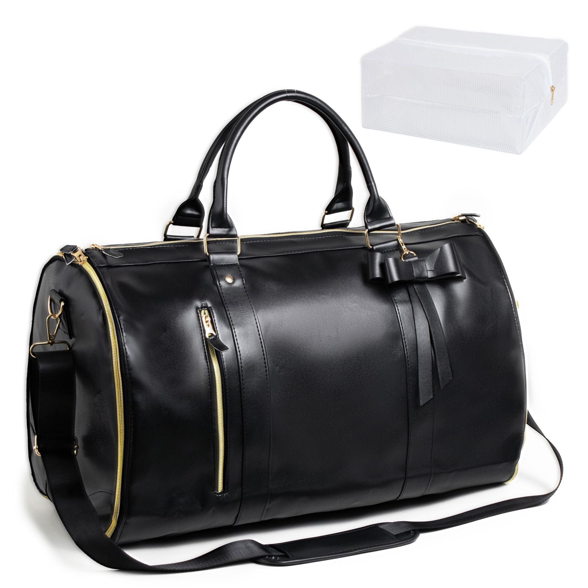 Bolso de mano, equipaje de cabina para guardar trajes y vestidos, de gran capacidad y con las medidas aceptadas por las aerolineas para llevar en el avion sin pagar por facturar maleta . 
